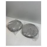 2 Pack Round Memory Foam Chair Pad 12/14/16/18, Detachable, Non-Slip, Light Grey 14x14x1.4in