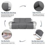 PureFit Water-Resistant Reversible Cover for Reclining Sofa, Non-Slip Split 3-Cushion