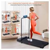Walking Pad Treadmill with Incline, Portable Under-Desk Treadmill, 3.0HP, 0.6-7.6MPH, 350LBS