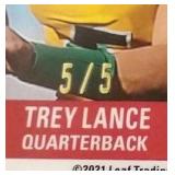 2021 Pro Set Trey Lance Rookie Prizm Card - #d/5