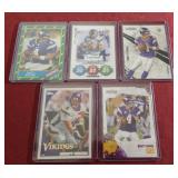 (5) Brett Favre Vikings Cards
