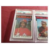 (2) PSA Graded 1986 Topps Cards - Daulton & Coleman