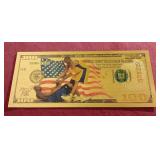 Commemorative Gold Foil Note - Kobe Bryant & Michael Jordan