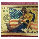 Commemorative Gold Foil Note - Kobe Bryant & Michael Jordan