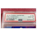 2019 Panini Certified Eric Paschall Mirror Blue Rookie Card - PSA 10