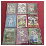 (9) Football Prizm Cards - Shimmer, Etc