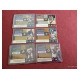 (6) Numbered Baseball Cards