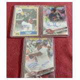 (3) Autographed Baseball Rookie Cards