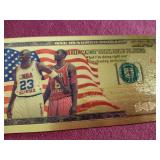 Commemorative Gold Foil Note - Kobe Bryant & Michael Jordan
