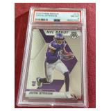2020 Mosaic Justin Jefferson Rookie Card - PSA 8