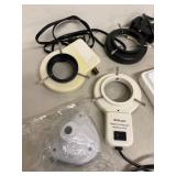 Lot of AmScope Fluorescent & LED Microscope Ring Lights Parts FRL8 LED-144S Ushio