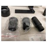 Microscope Parts Lot - Zoom Objective Body 2.5-4.5 & Assorted WF Lenses