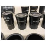 Microscope Parts Lot - Zoom Objective Body 2.5-4.5 & Assorted WF Lenses