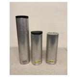 Lot of 3 Pope Scientific Dewar Vacuum Flasks Aluminum Laboratory Cryo