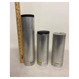 Lot of 3 Pope Scientific Dewar Vacuum Flasks Aluminum Laboratory Cryo