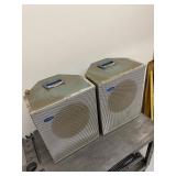 Pair of Vintage Hilton Audio Products Speaker Cabinets Metal Grille Oakland CA
