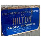 Pair of Vintage Hilton Audio Products Speaker Cabinets Metal Grille Oakland CA