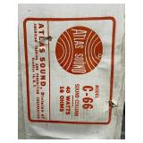 Lot 3! Vintage Atlas Sound C-66 Column Speaker 40 Watts 16 Ohms in Original Box