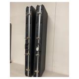 Lot 2 MGBM6 Molded ABS Electric Bass Guitar Hard Case Regular Black Good