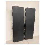 Lot 2 MGBM6 Molded ABS Electric Bass Guitar Hard Case Regular Black Good