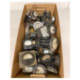 Vintage Industrial Panel Meters & Gauges Assortment Rimat ESCO