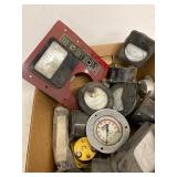 Vintage Industrial Panel Meters & Gauges Assortment Rimat ESCO