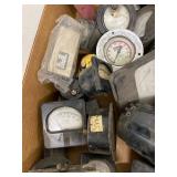 Vintage Industrial Panel Meters & Gauges Assortment Rimat ESCO