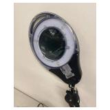 LED Magnifying Lamp Adjustable Swing Arm Clamp-On Desk Light