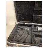 Lot 2 Molded ABS Electric Bass Guitar Hard Case Regular Black w Keys