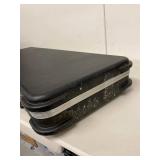 Lot 2 Molded ABS Electric Bass Guitar Hard Case Regular Black w Keys