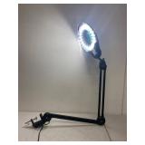 LumaPro LED Magnifier Light 32PE53 Clamp Arm Lamp w/ Adapter