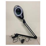 LumaPro LED Magnifier Light 32PE53 Clamp Arm Lamp w/ Adapter