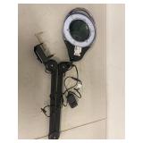 LumaPro LED Magnifier Light 32PE53 Clamp Arm Lamp w/ Adapter