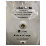 Quam FM4X1/70/W Surface Mount Loudspeakers Lot of 4 Open Box