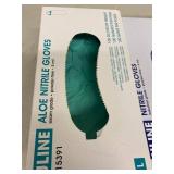 Uline Nitrile Gloves 8-Box Mixed Assorted Sizes Aloe & 4 Mil Open
