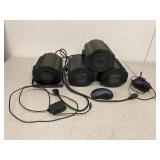 Elation EL-1200 Stage Effect Lights Set of 4 115V Black See Photos