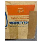 Vintage University Sound IB-T Paging Talk-Back Speaker 30W w/ Box Papers USA
