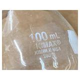 Kimax 100mL Volumetric Flask Lot Class A Glass Stoppered Labware - Missing Stoppers