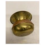 Pony Express Brass Copper Tone Spittoon Cuspidor Western Decor Patina
