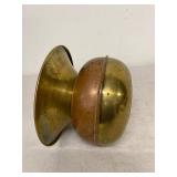 Pony Express Brass Copper Tone Spittoon Cuspidor Western Decor Patina