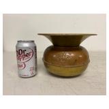 Pony Express Brass Copper Tone Spittoon Cuspidor Western Decor Patina