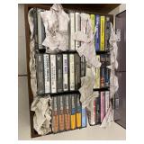 Vintage Cassette Tape Storage Cases Lot Woodgrain Drawers Lid w Tapes