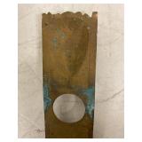 Antique Ornate Cast Brass Door Knob Escutcheon Backplate 6.5in