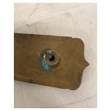 Antique Ornate Cast Brass Door Knob Escutcheon Backplate 6.5in