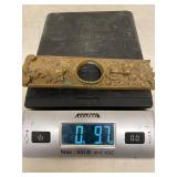 Antique Ornate Cast Brass Door Knob Escutcheon Backplate 6.5in