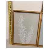 Framed Botanical Wall Art Prints Set of 4 Wood Frames 16 x 12 Good
