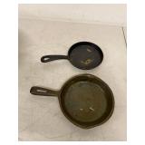 Vintage Aluminum Dutch Oven Pot w/Lid & 2 Cast Iron Skillets
