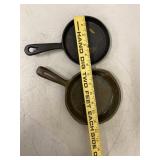Vintage Aluminum Dutch Oven Pot w/Lid & 2 Cast Iron Skillets