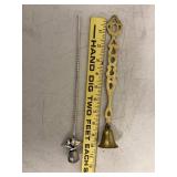 Vintage Metal Decor Group Copper Tray Candleholders Bell 5pc Set