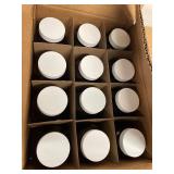 Thermo Scientific Amber Glass Wide Mouth Jars 250mL 36 Count Open Box